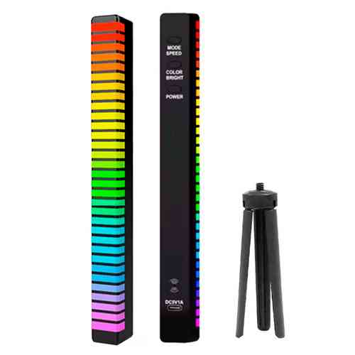 Музыкальный LED-светильник эквалайзер 32 LED 3D с Bluetooth, АКБ, тренога D-10-RGB Киев