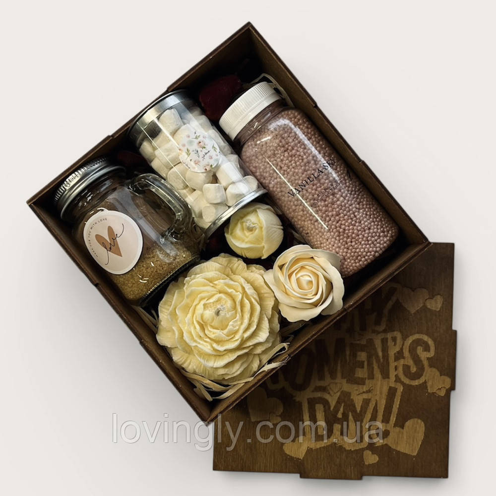 «Нежность весны» - подарок девушке с цветочным мылом и свечей Ирпень - изображение 2