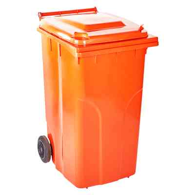 Контейнер для сміття Алеана На колесах з ручкою Помаранчевий 240 л (20121) Вінниця