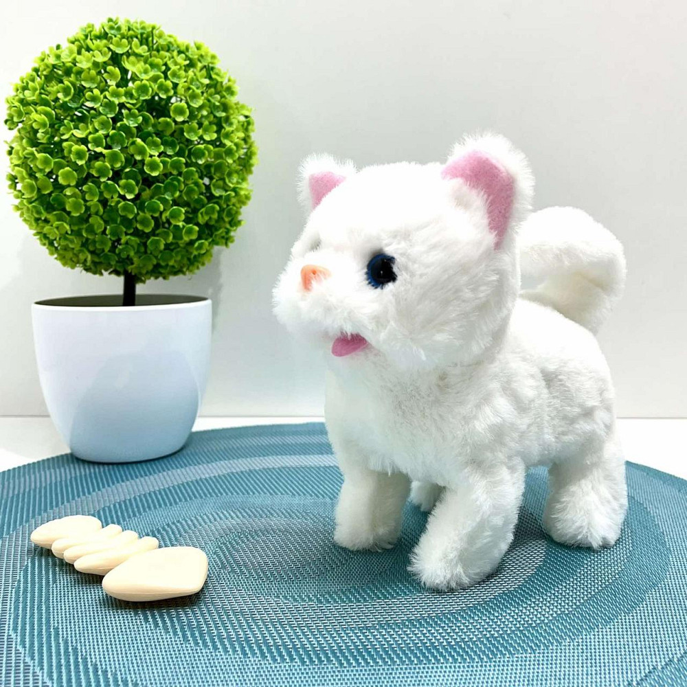 Кошеня інтерактивне ходить видає звуки ворушить хвостиком в рюкзаку Білий (777-23C) Чернігів - фото 4