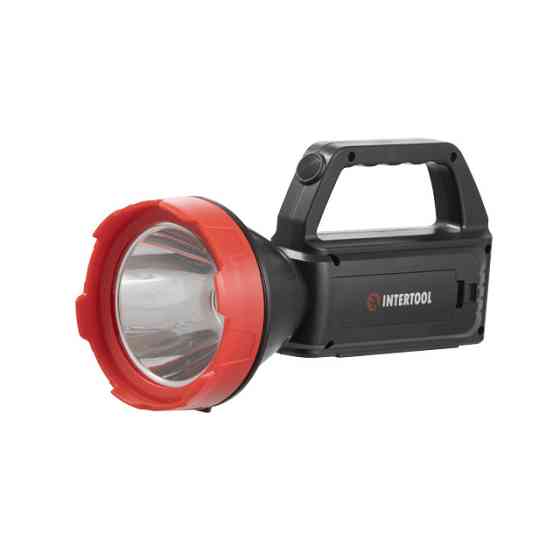 Фонарь аккумуляторный 1 LED + 1 COB, power bank, индикатор заряда, солнечная панель INTERTOOL LB-0107 Киев