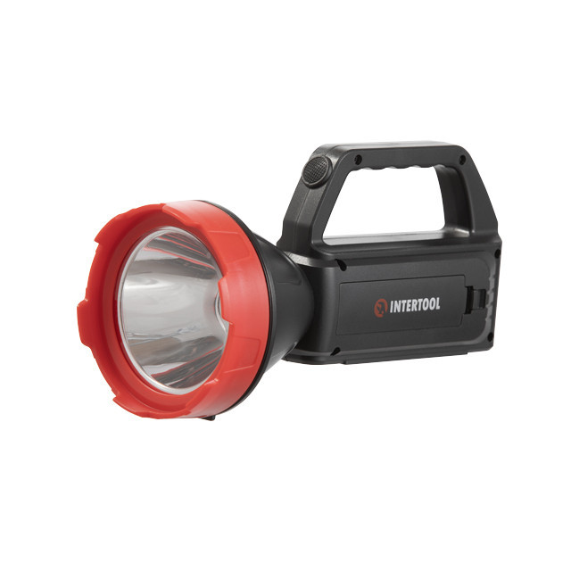 Фонарь аккумуляторный 1 LED + 1 COB, power bank, индикатор заряда, солнечная панель INTERTOOL LB-0107 Киев - изображение 1