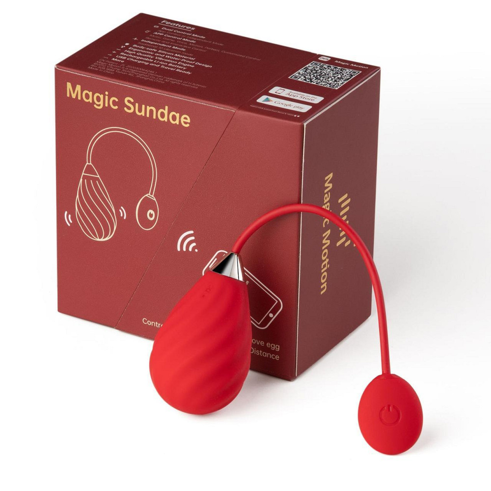 Смарт-віброяйце Magic Motion Sundae Red Sex Aura Київ - фото 3