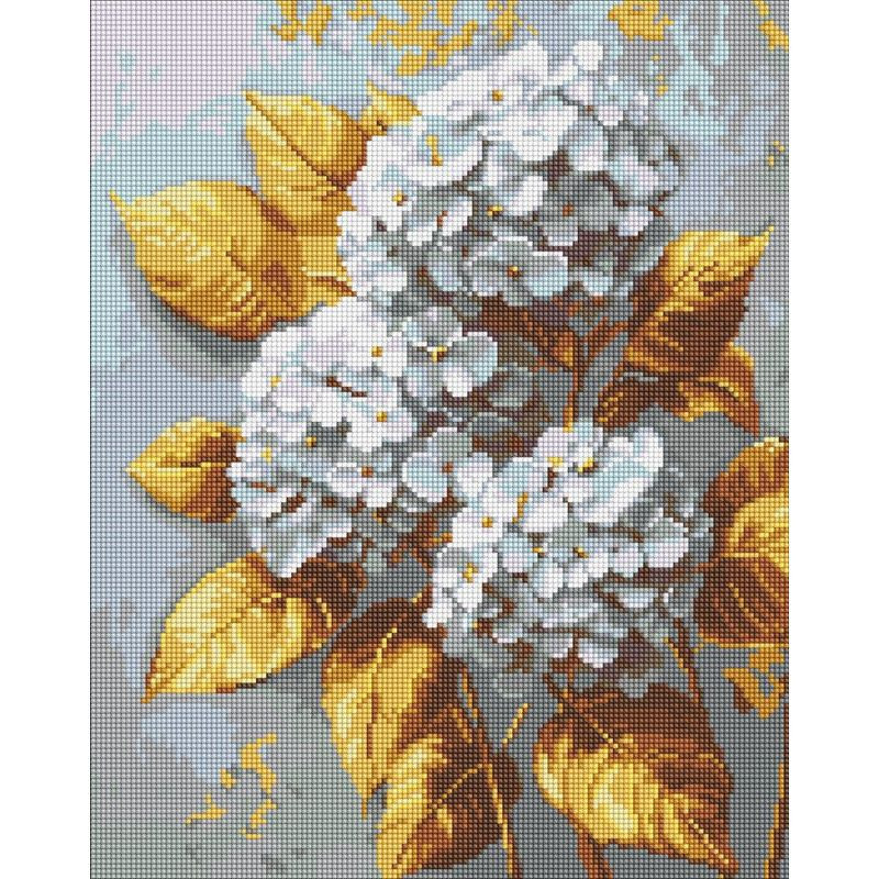 Алмазна мозаїка "Золота гортензія" ©art_selena_ua AMO8253, 40х50 см Вінниця - фото 1