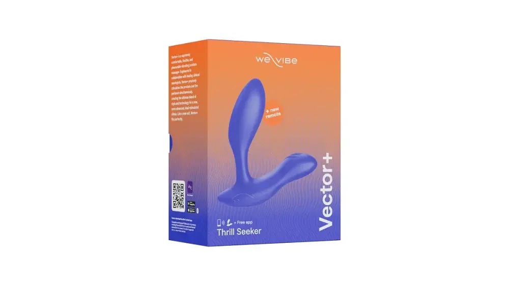 Смарт-вібромасажер простати We-Vibe Vector+ ROYAL BLUE, пульт ДК, регульований кут нахилу Львів - фото 8