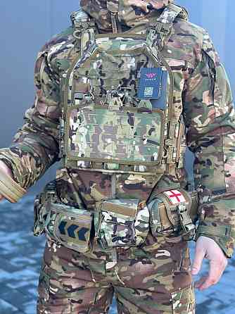 Тактична плитоноска yakeda мультикам зі швидким скиданням якеда  плитоноска з рпс Yakeda  з підсумками   WAR Львів