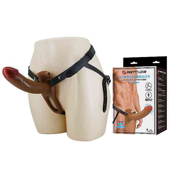 Реалістичний порожнистий страпон PRETTY LOVE - Harnes Briefs BRADDEN 6.7 10 functions Sex Aura Київ