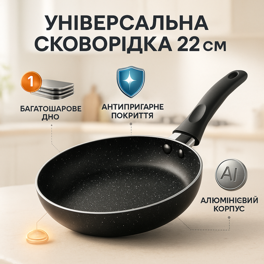 Сковорода для приготовления на любой плите, Сковорода с алюминиевым корпусом гриль удобная UE-63 Львов - изображение 10