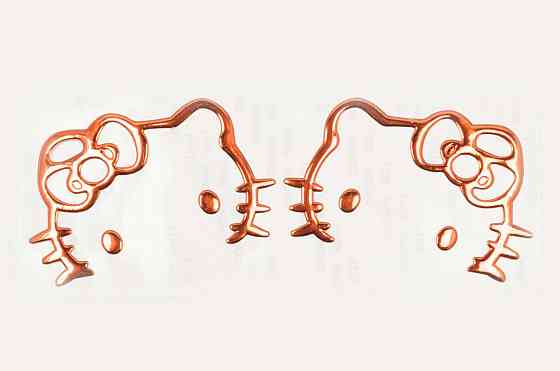 Наклейка   декор   HELLO KITTY   (16x6см, красная)   (#4739R) Мукачево