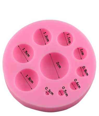 Молд силиконовый Полусферы диаметр 68 мм розовый Киев