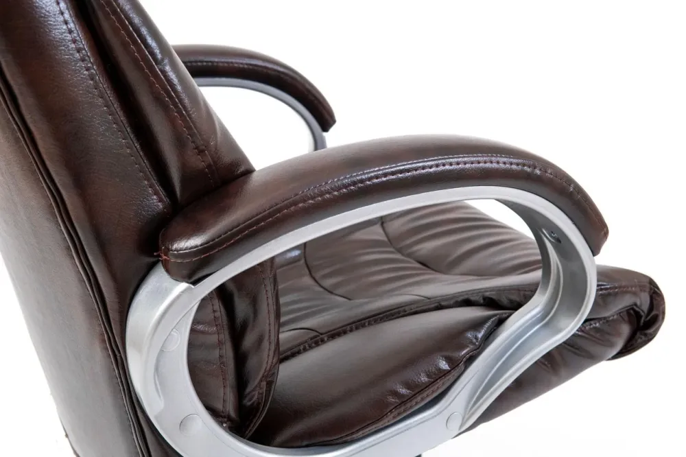 Офісне Крісло Керівника Richman Cagliari Madras Dark Brown Хром М1 Tilt Коричневий Київ - фото 4