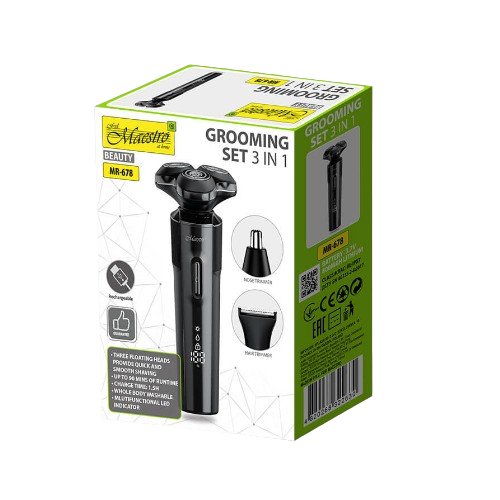 Набір для стрижки акумуляторний 3,7W 800mAh 3в1 MR-678 Maestro Житомир - фото 4