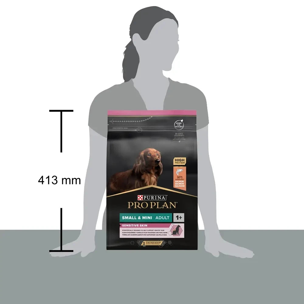Сухой корм PRO PLAN Small&Mini Adult 1+ Sensitive Skin для взрослых собак мелких пород, с чувствительной кожей, с лососем, 3 кг Киев - изображение 3