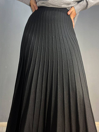 Женская юбка My fashion 3308 вязка длинная рубчик трапеция черная, черный, one size Одесса - изображение 8