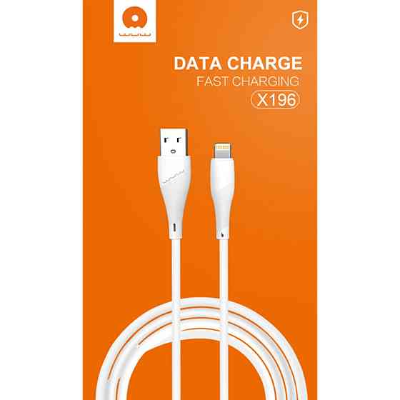 Кабель WUW-X196 USB Lightning 2,4А white (6972573335596) Київ