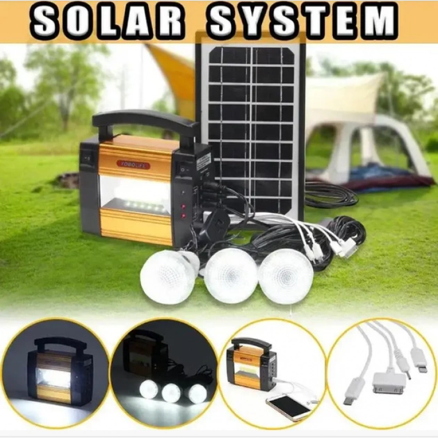Кемпинговый аккумуляторный фонарь LM-367 (COB + 3xLamp) + солнечная панель + Power Bank (1 режим) Винница - изображение 8
