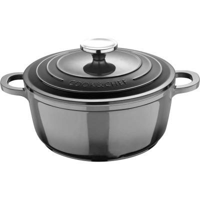 Кастрюля Bergner Excalibur з кришкою Сіра 2,2 л (BG-36100-GY) Винница - изображение 1