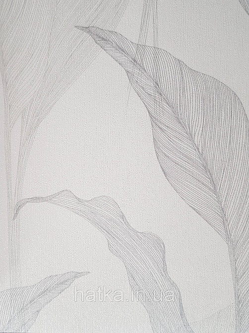 Шпалери метрові вініл на флізелін дизайнерські Erismann Elle Decoration 2 листки світло сірі на білому Київ - фото 4