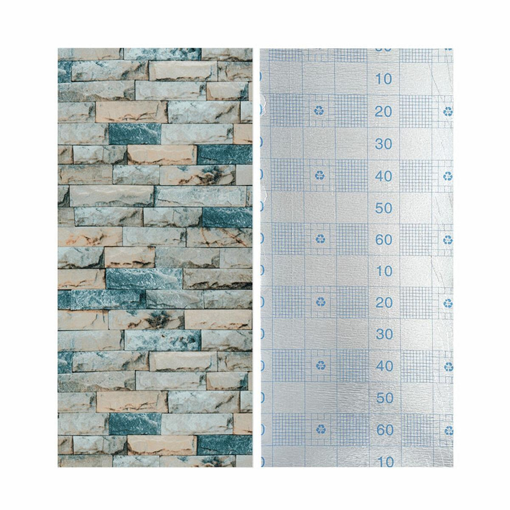 Обои самоклеющиеся 2800х500х1,5мм Бирюзовый екатеринославский кирпич (D) SW-00001943 Днепр - изображение 3