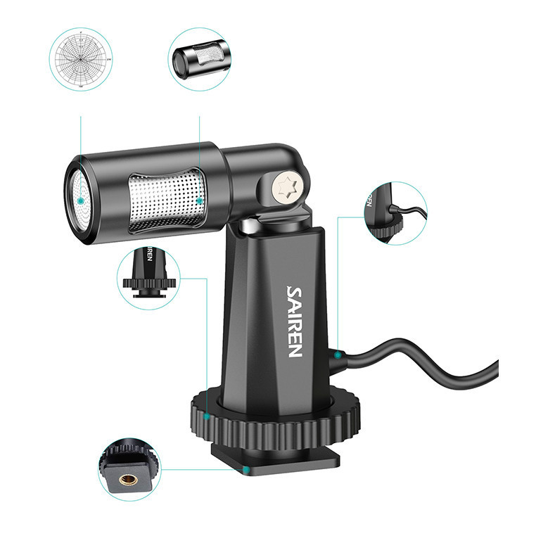 Мікрофон суперкардіоїдний міні SAIREN Decent Mic I Київ - фото 2