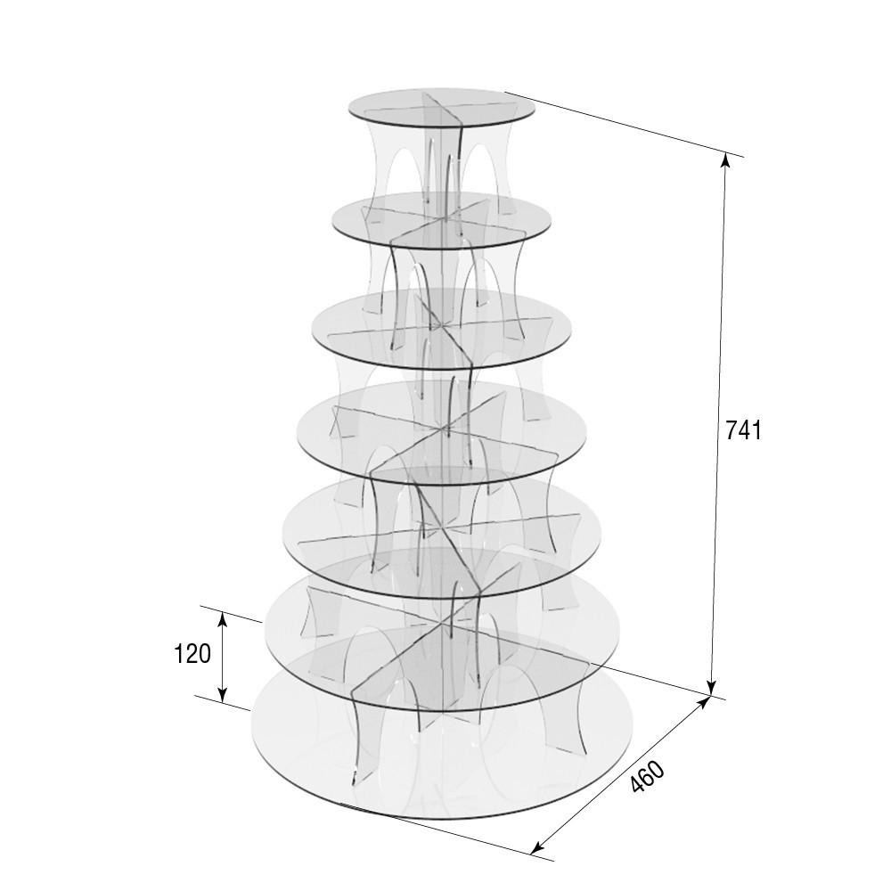 Подставка EKOSTAR под торты и для кенди бара на 7 ярусов Киев - изображение 3