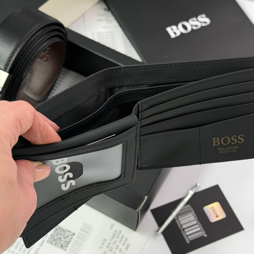 Набор ремень и кошелек на подарок Boss (208) Киев - изображение 8