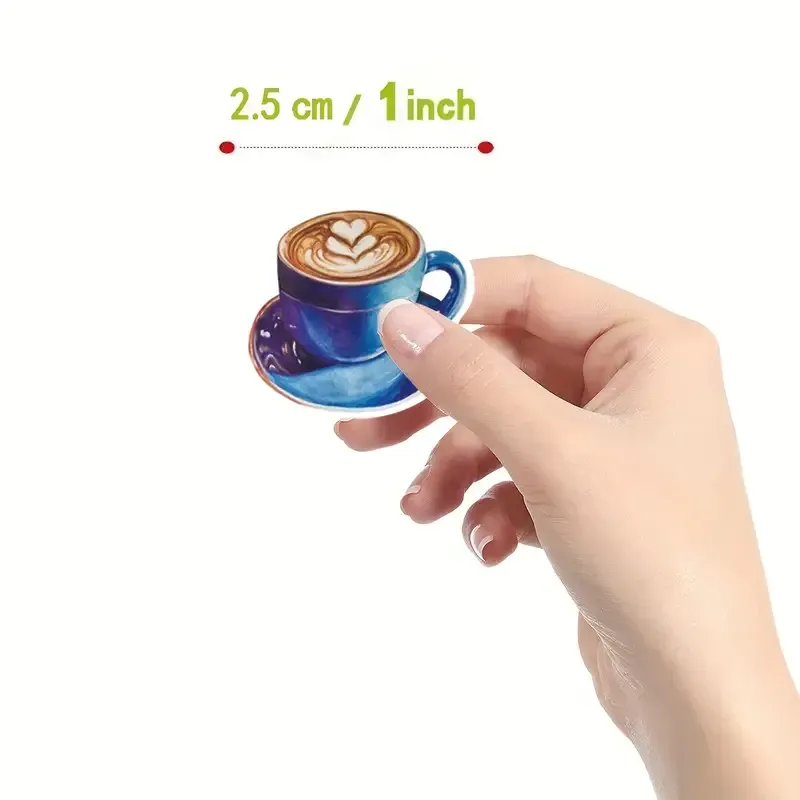 Набір наклейок із кавою – 500 шт (10 дизайнів) у рулоні Київ - фото 5