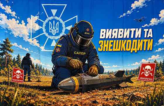 Прапор Сапер Виявити та знешкодити 1400х900 мм Запоріжжя