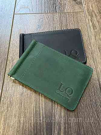 Зажим для денег и пластиковых карточек зеленого цвета ST Leather Onda Киев