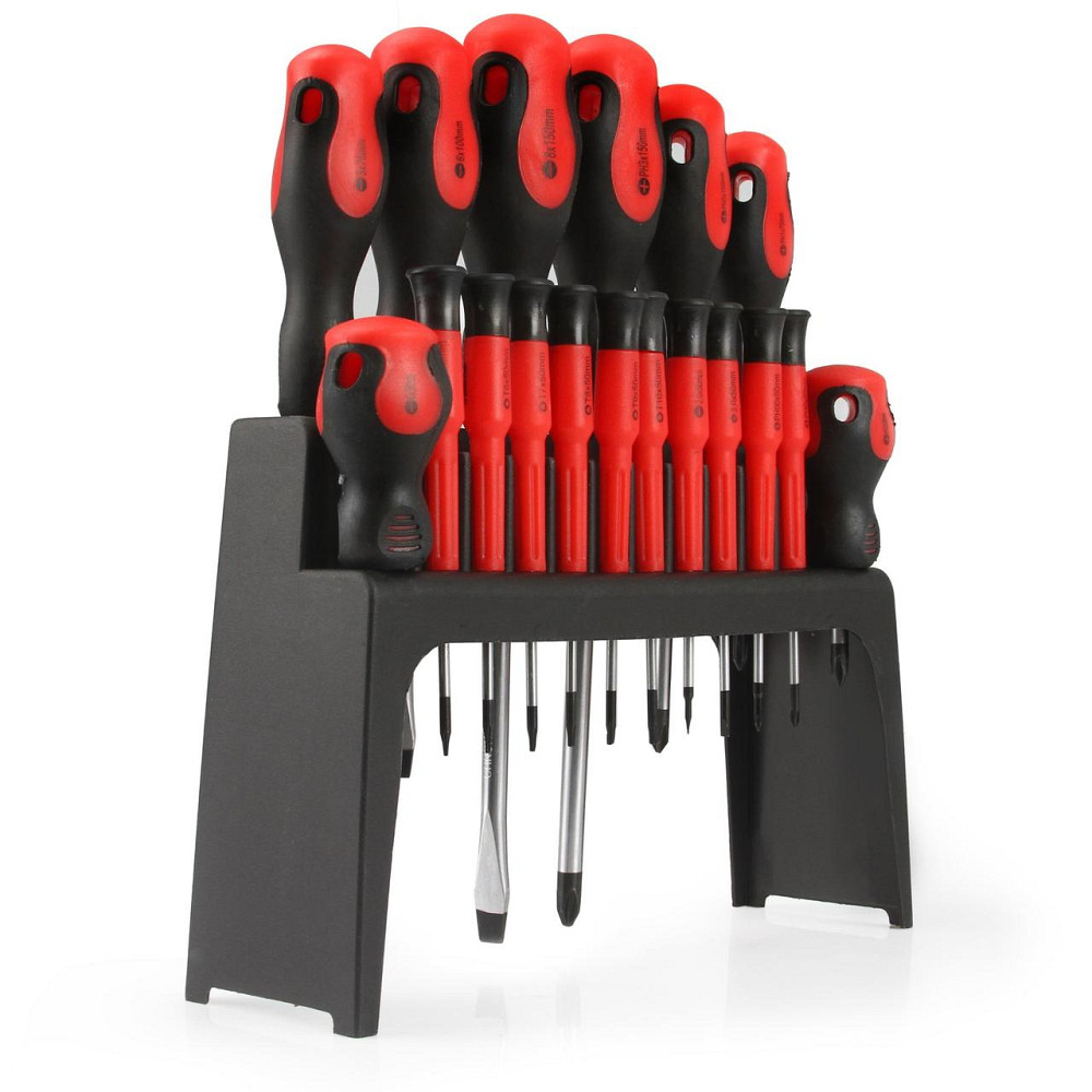 Набор магнитных отверток на подставке 18 элементов Mar-Pol (M61008) Красный Нововолынск - изображение 3