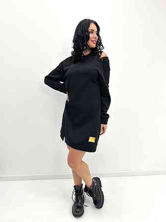 Повседневное теплое платье с булавкой Moana батал Киев