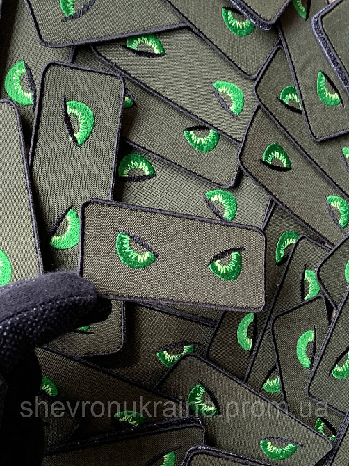 Шеврон ЗЛІ ОЧІ (Форма прямокутна. На липучці) Розмір 4x10см Київ - фото 5