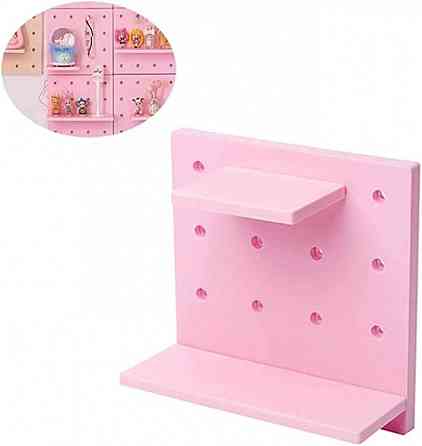 Подвесная настенная панель Skadis полка-органайзер на стену со сменными крючками розовая Винница