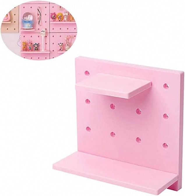 Підвісна панель Skadis полиця-органайзер на стіну зі змінними гачками рожева Вінниця - фото 1