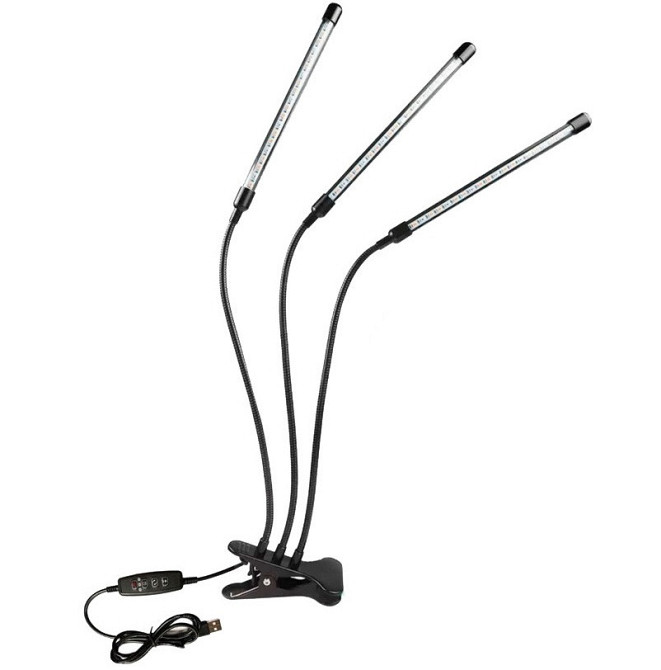Фитолампа світлодіодна для рослин Plant Grow Light 8075 з таймером, чорна Винница - изображение 1