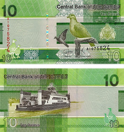 Гамбия 10 даласи 2019 UNC Полтава - изображение 1