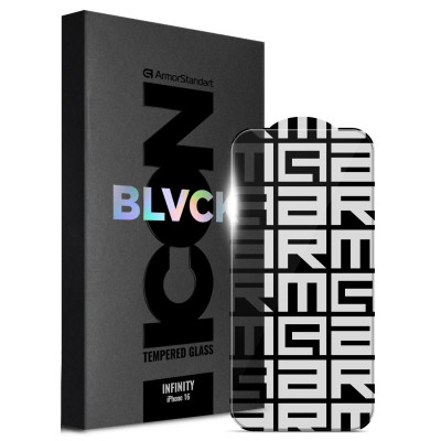 Стекло защитное Armorstandart Infinity Black Icon 2.75D Apple iPhone 16 (ARM80299) Винница - изображение 1