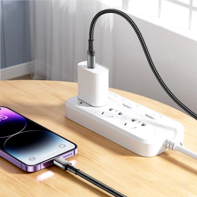 Дата кабель USB-C to USB-C NBQ264A-CC black XO (NB-Q264A-CC.black) Вінниця - фото 6