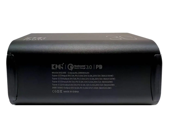 Внешний аккумулятор (power bank) 30000мАч 100Вт KP KG-300 Киев - изображение 9