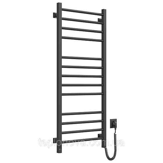 Полотенцесушитель Классик Квадро 500х1200 Sensor правый с таймером, чёрный муар Черновцы