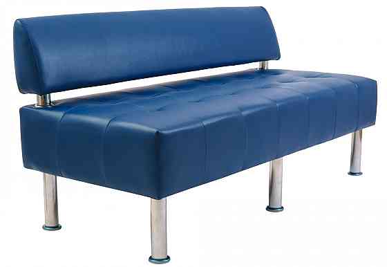 Диван Office Boom двойка со спинкой 1550х650х750 Синий Киев