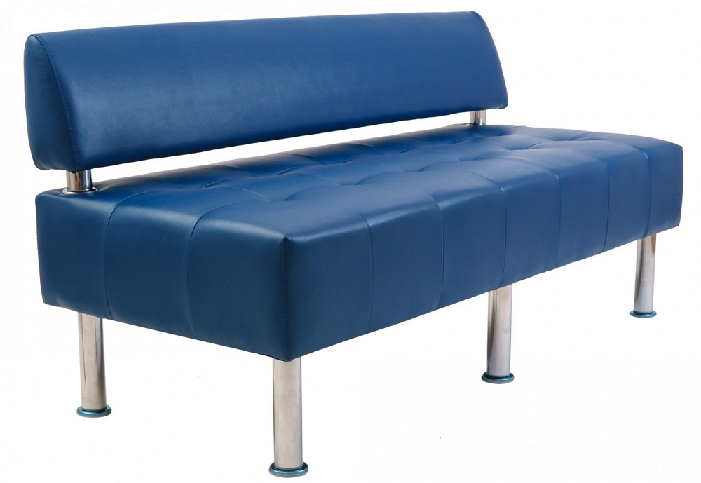 Диван Office Boom двійка зі спинкою 1550х650х750 Синій Київ - фото 1