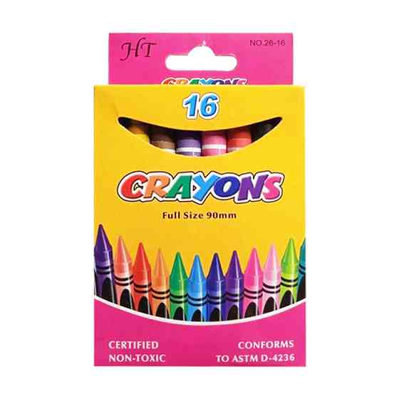 Набір дитячих воскових олівців "Crayons" 8496-16, 90 мм, 16 кольорів Вінниця
