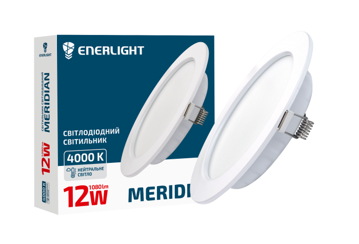 Cвітильник стельовий світлодіодний ENERLIGHT MERIDIAN 12Вт 4000К Рівне - фото 1