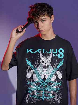 Футболка з аніме принтом Каіджу Но Міна Схіро оверсайз (S/M/L) Чорний AnimeJ1150 Дніпро