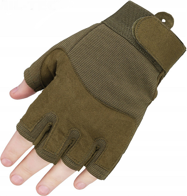 Тактичні Рукавички всесезонні без пальців з липучкою Mil-Tec від Sturm "Olive" (12538501) Розмір M Нововолинськ - фото 3