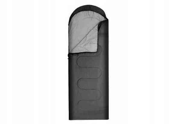 Спальный мешок с капюшоном и туристическое одеяло 2 в 1 черный Bass Polska BH 41999 Киев