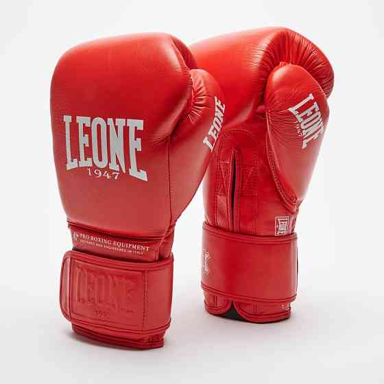 Боксерські рукавиці Leone GN111 THE GREATEST Red 16 унцій (бинти 4 м. в комплекті) Кам'янське