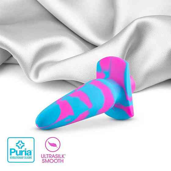 Анальный виброплаг Avant Vibrotize Fuchsia розово-голубой, 12.7 х 3.1 см Sex Aura Киев