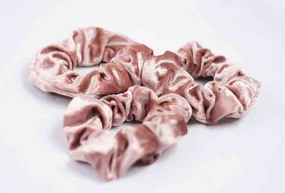 Набір гумок для волосся велюровий Пудровий Харків